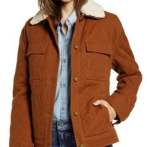 NWPT Pendleton Sidney Barn Faux Shearling Trim Coat.  SZ L